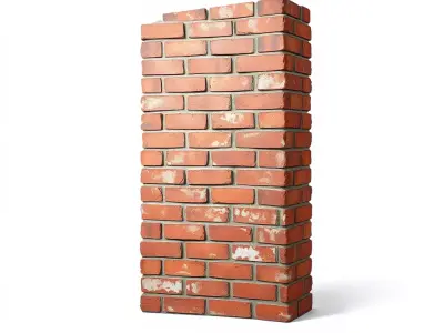 Red Brick Wall model pack Low-poly 3D model