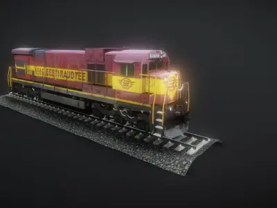 model train 01 Low-poly 3D model