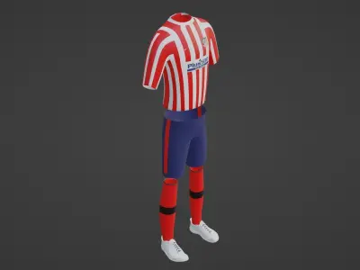 Atletico Madrid Sportwear Low-poly 3D model