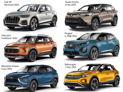 Compact suv collection 3D Model Pack