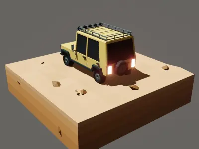 Offroad vehicle Low-poly 3D model by CgiNexus