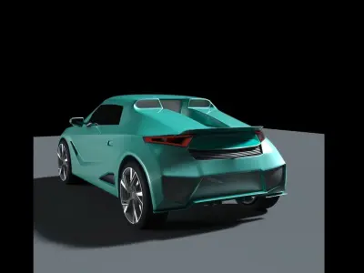 Honda LB SSX 660r Low-poly 3D model