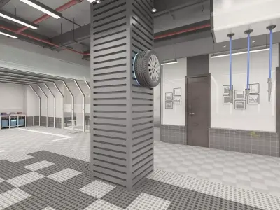 Car Service 3D model