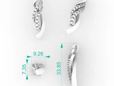 Twisted Diamond Pendant Necklace 3D print model