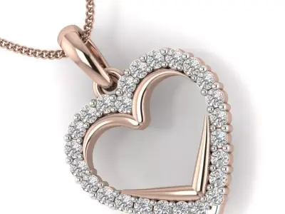 Heart Pendant for women 3D print model
