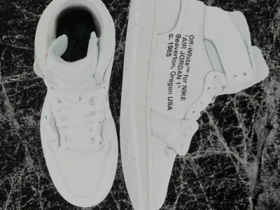 NIKE AIR JORDAN 1 X OFF-WHITE 3D SHOES Low-poly 3D model