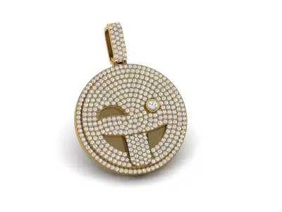 Smilee Diamond Pendant 3D print model 3D print model