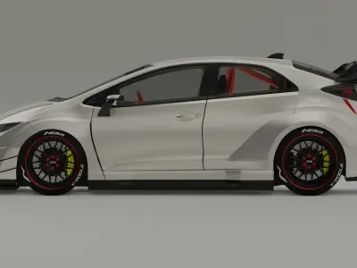 Civic Type R 2015 Custom Widebody Kit 3D model