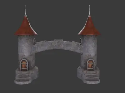 Medieval Tower-4 Low-poly 3D model