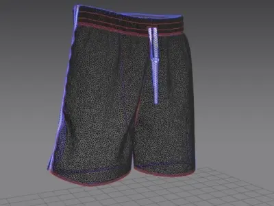 Marvelous Designer CLO Male Sport shorts Sportswear 3D Model 3D model