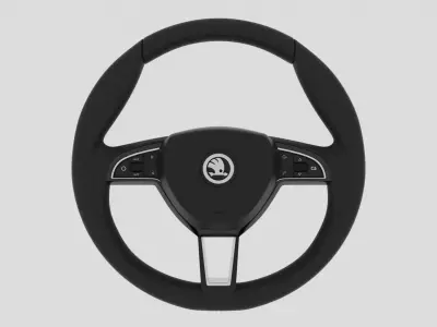 Skoda Steering Wheel 3D model