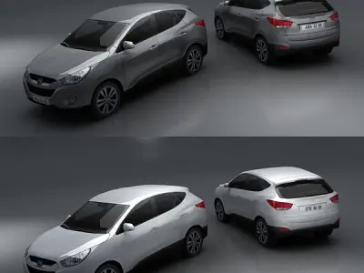 Hyundai ix35 Low-poly 3D model