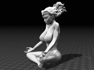 Yoga pose 3D print model