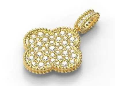 Clover diamond pendant nice design 3D print model
