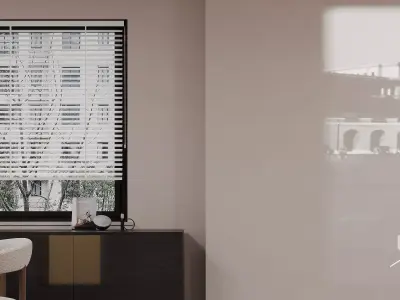 Modern living room dining room interior scenes 523 3D model
