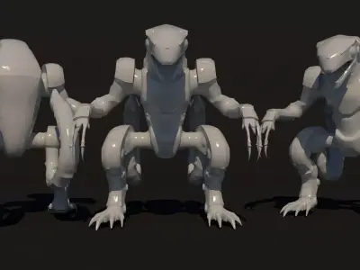 Mechanical Lizard 3D Model  3D model