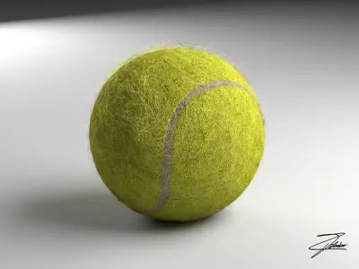Tennis ball Low-poly 3D model