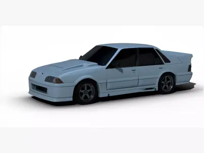 Holden Commodore VL 1990 Low-poly 3D model