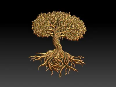 1 old tree CNC Relief Model 3D print model