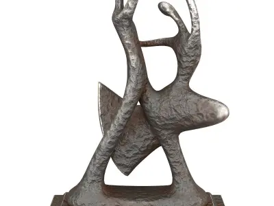 abstract dancer sculpture 3d model Low-poly 3D model