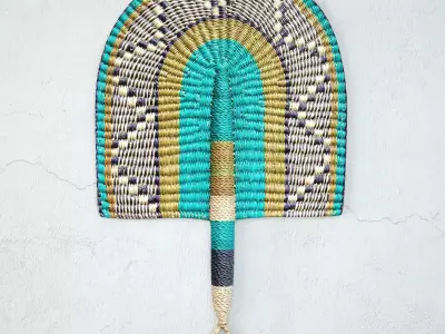 African Handwoven Fan 19 3D model