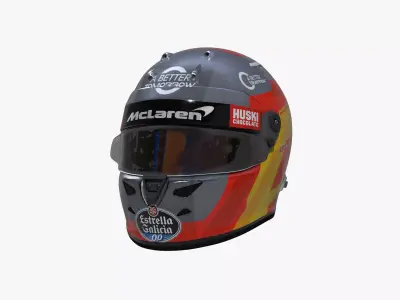 Sainz helmet 2020 Low-poly 3D model