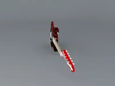Eddie Van Halen Kramer Baretta 5150 guitar Free 3D model