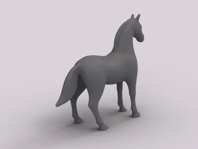 Elegant Horse Sculpture 3D print model