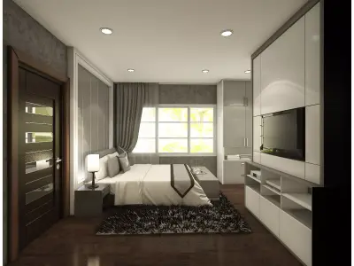 bedroom 6 asian design 3D model