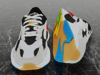PUMA RS X WH 3D SHOES Low-poly 3D model