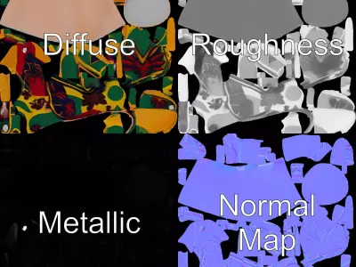 Colorful Glove Model Pack for Fashion and Design Texture