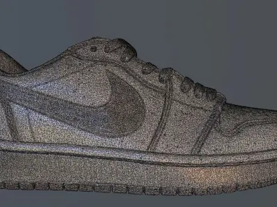 NIKE AIR JORDAN 1 LOW DIOR SHOE SCULPTURE 3D model