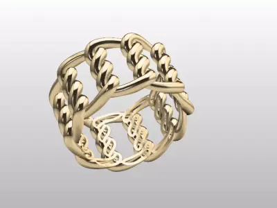 robe eternity knot ring 3D print model