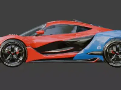 Professional High-End Supercar 3D Model Low-poly 3D model