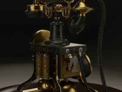 Vintage Telephone 3D model