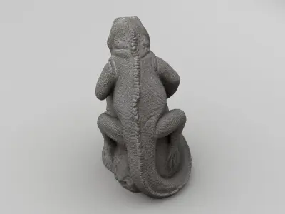 Lizard Statue Sculpture 3D model