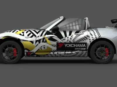 Mazda MX-5 Miata 3D Model Realistic  Game Ready Roadster Low-poly 3D model