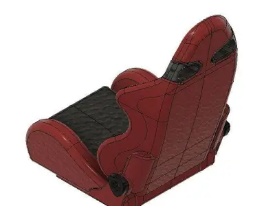 1to24 RC Race Seat  1 to 24 -  3D print model 3D print model