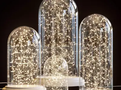 Table decorative LED lamps Nordic modern wood table lamp bedroom 3D model