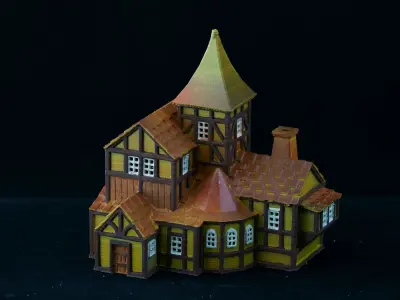 Medieval House 33 3D print model 3D model