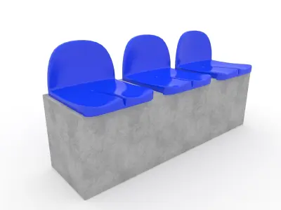 Collection Stadium Seats 5 3D Model Pack