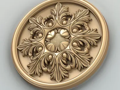 Round rosette 017 3D model