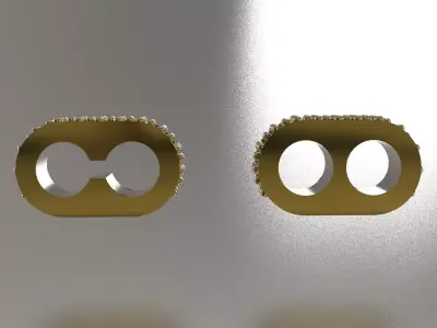 Rectangular Chain Motif standard stl 3D model gl0043 3D print model