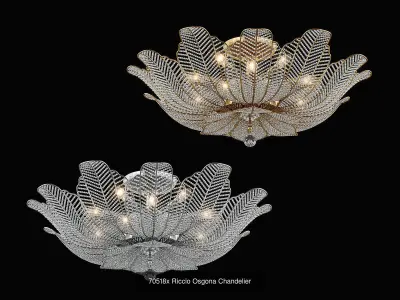 705 Riccio Osgona Collection of Cristal Lamps 3D Model Pack