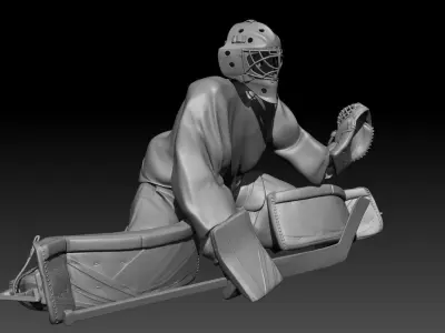 Ccm Premier Pro hockey goalie Inspired Marc-Andre Fleury pose  3D print model