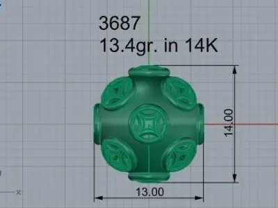 Star Pendant 3687 3D print model