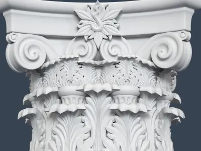 Corinthian Column 3D model