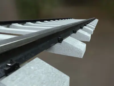 Rails rusty  and new Low-poly 3D model