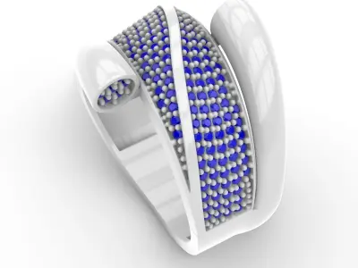 Jewelry Diamond Ring Model RG40 Free 3D print model