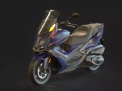 Base model  Kymco Xciting 400 2020 3D model